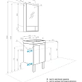 Тумба под раковину AQUATON Сканди Doors 45 1A278701SD010 белая глянцевая