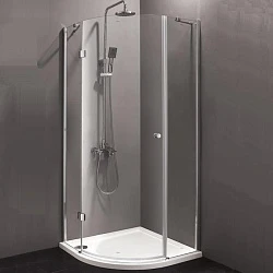 Душевой уголок Cezares Verona 90x90см VERONA-R-1-90-P-Cr-L профиль хром, стекло рифленое