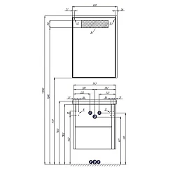 Зеркало-шкаф Aquaton Стоун 60 1A231502SX010 белый