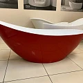 Акриловая ванна ABBER 184x79 AB9233R красная глянцевая