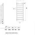 Полотенцесушитель электрический Приоритет Quadro 11 96x30 EQ11-93/9005PBRT4 черный