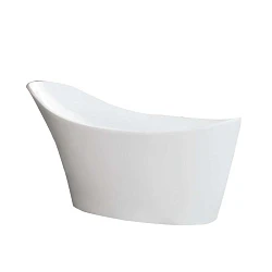 Ванна из искусственного камня Vincea 165x80 VBT-220S отдельностоящая, белая глянцевая