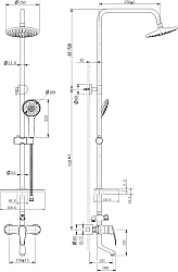 Душевая стойка Lemark Linara LM0462C хром