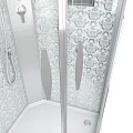 Душевая кабина Niagara Luxe 90x90см NG-7715WBK профиль серебро