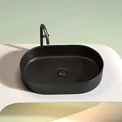 Раковина накладная Ceramica nova Element 600*380*122мм CN6048MB черная матовая