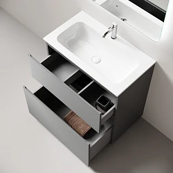 Тумба под раковину Sancos Folk Floor 80 FL80FES напольная, Ergraut soft