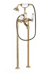 Напольный смеситель для ванны с душем Cezares FIRST-VDP-02-Bi бронза