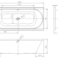 Акриловая ванна AM.PM Bliss L 180x80 W53A-180-080W-ARB белая глянцевая