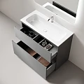 Тумба с раковиной Sancos Folk Floor 100 напольная, Ergraut soft