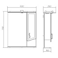 Зеркало DIWO Переславль R, 60 PER.Z.60/P/W