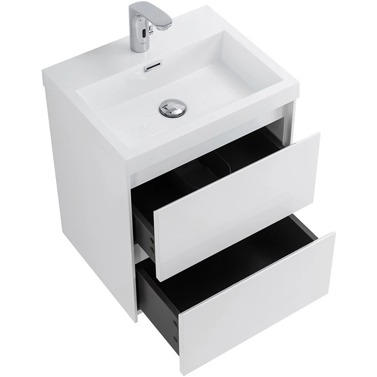 Тумба с раковиной BelBagno Pietra Mini 50 белая глянцевая