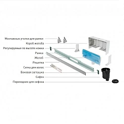 Душевой лоток Berges Wall 100 092057 золото глянец