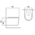 Комплект унитаз Set Aquatek Вега AQ1905-00+инсталляция Aquatek 50 INS-0000012 с кнопкой черной 5в1