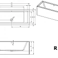Акриловая ванна Riho Lugo 170x75 Plug & Play B132015005 правая, белая глянцевая