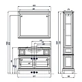 Зеркало Aquaton Беатриче 105 1A187302BEM60 светлое дерево