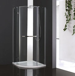 Душевой уголок Cezares Bergamo 120x90см BERGAMO-RH-1-120/90-ARCO-P-Cr-R профиль хром, стекло прозрач