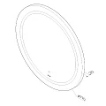 Зеркало AM.PM X-Joy 80 M85AMOX0801WG с подсветкой, серебро