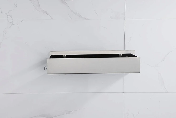 Полка Boheme Q 10965-SGM с двумя крючками, антрацит глянец