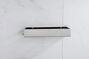 Полка Boheme Q 10965-SGM с двумя крючками, антрацит глянец
