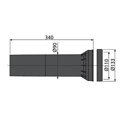 Впускной патрубок для унитаза AlcaPlast M148