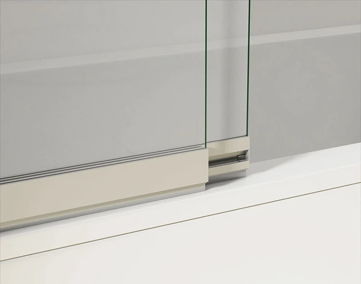 Шторка на ванну Vincea 100x145см VSB-1E100CL профиль хром, стекло прозрачное