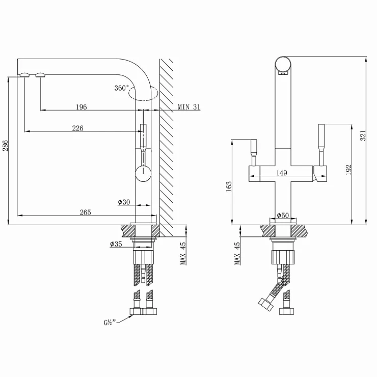 Смеситель для кухни Lemark Expert LM5063S сталь