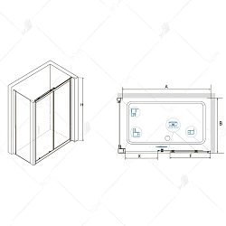 Душевой уголок RGW Classic CL-48 160x100см 32094806-011 профиль хром, стекло прозрачное