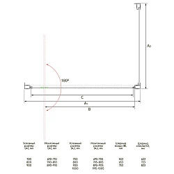 Душевой уголок Veconi Rovigo RV-033 90x90 профиль хром, стекло прозрачное