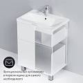 Тумба с раковиной AM.PM Gem 60 напольная, белый глянец