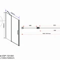 Душевая дверь в нишу Vincea Orta 100см VPP-1O100CL профиль хром, стекло прозрачное