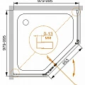 Душевой уголок Cezares Eco 100x100см ECO-O-P-1-100-C-Cr профиль хром, стекло прозрачное