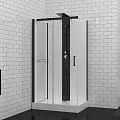 Душевая кабина Black & White Galaxy 110х80см G8708 8708000 профиль черный, стекло прозрачное