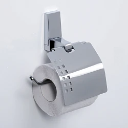 Держатель туалетной бумаги Wasserkraft Lopau K-6025 с крышкой, хром