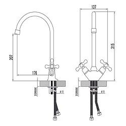 Смеситель для кухни Lemark Standard LM2105C хром