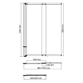 Шторка на ванну Wasserkraft Main 100x140см 41S02-100L Matt glass профиль хром, стекло матовое