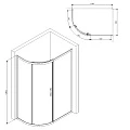 Душевой уголок AM.PM Like 120x80см W83G-302U120CT профиль хром, стекло прозрачное