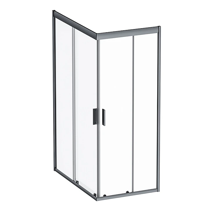 Душевой уголок AM.PM Gem 120x80см W90G-404-120280-BT профиль черный, стекло прозрачное