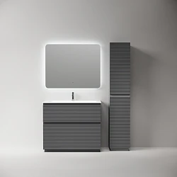 Тумба под раковину Sancos Folk Floor 100 FL100FGS напольная, Grey soft