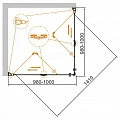 Душевой уголок Cezares Eco 100x100см ECO-O-AS-2-100-C-Cr профиль хром, стекло прозрачное