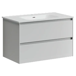 Тумба с раковиной Sancos Cento 80 белый глянец