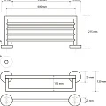 Полочка для полотенец Bemeta 104205075  нержавейка