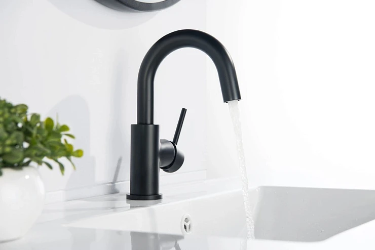 Смеситель для раковины Aquatek Европа AQ1307MB матовый черный