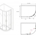 Душевой уголок ABBER Schwarzer Diamant 120х90см AG01129B профиль черный, стекло прозрачное