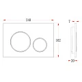 Кнопка смыва Veconi Flush V10 FLV10-B черный матовый кайма