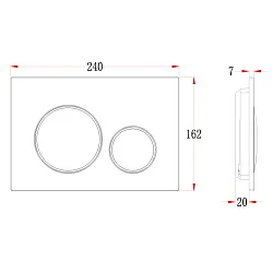 Кнопка смыва Veconi Flush V10 FLV10-B черный матовый кайма