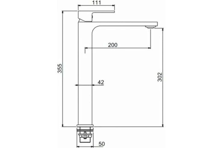 Смеситель для раковины Gappo G1083-82, белый / хром