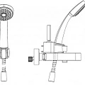 Смеситель для ванны с душем Bravat Art F675109G-B белый / золото