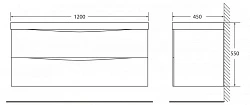 Тумба с раковиной BelBagno Marino 120 темный дуб