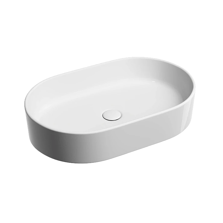Раковина накладная Ceramica nova Element 600*380*122мм CN6048 белая глянцевая