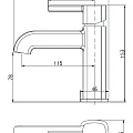 Смеситель для раковины Aquanet Minima AF130-10C хром